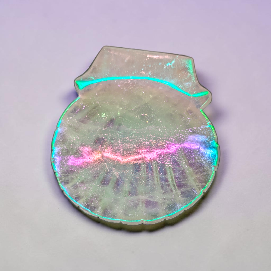 Clear Quartz Aura Sea Shell | Clear Quartz | Clearing Mental Fog and Amplifying Energy | Zen Collection Canada