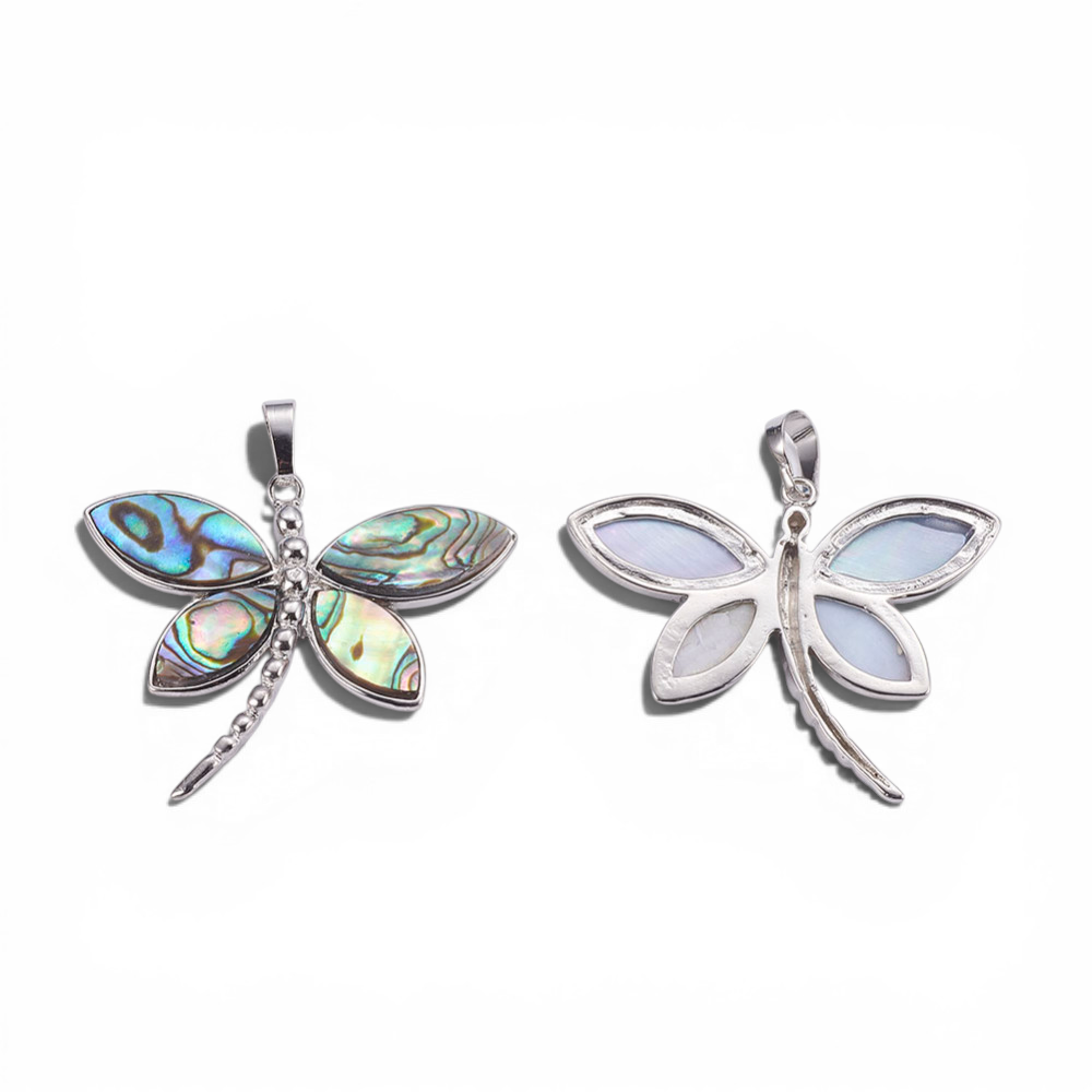 Dragonfly Abalone Shell Necklace - Detail view | Crystal Shop Barrie Ontario