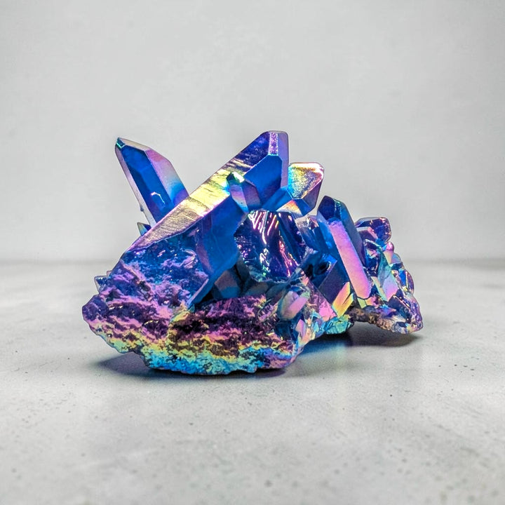 Blue Aura Quartz Crystal Point