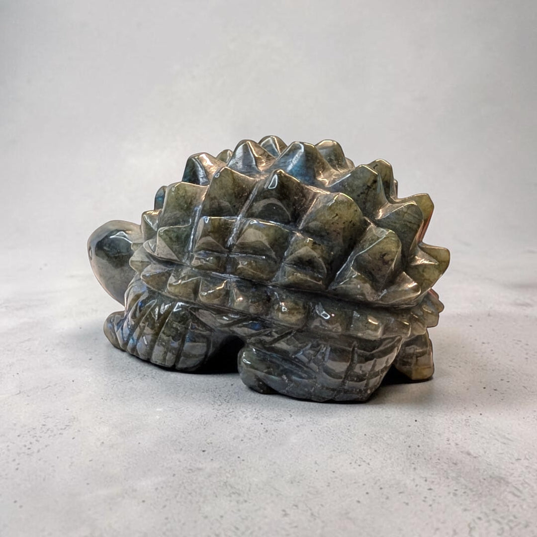 Labradorite Crystal Turtle Carving