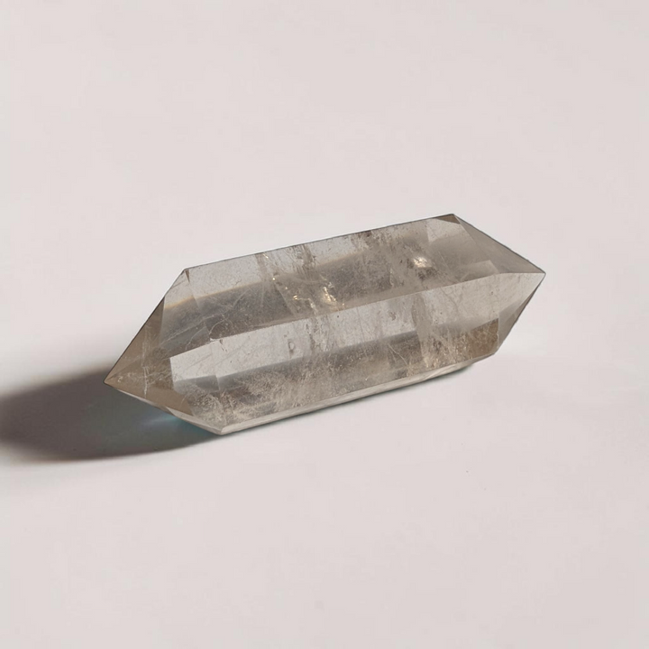 Cristal de quartz fumé biterminé