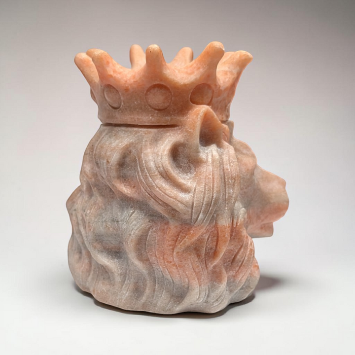 Sunstone Crystal Lion Carving