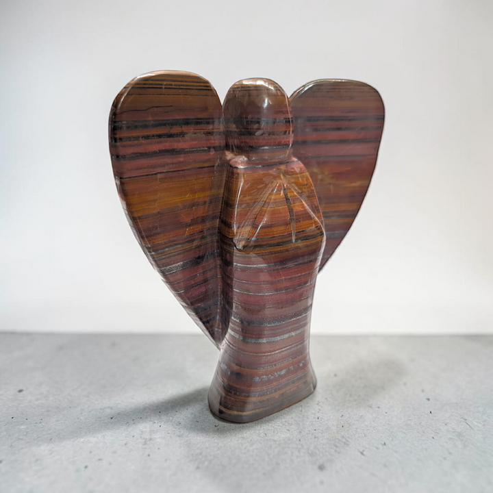 Tiger Iron Crystal Angel Carving | Tiger Iron | Grounding and Physical Stamina Support | Zen Collection Canada