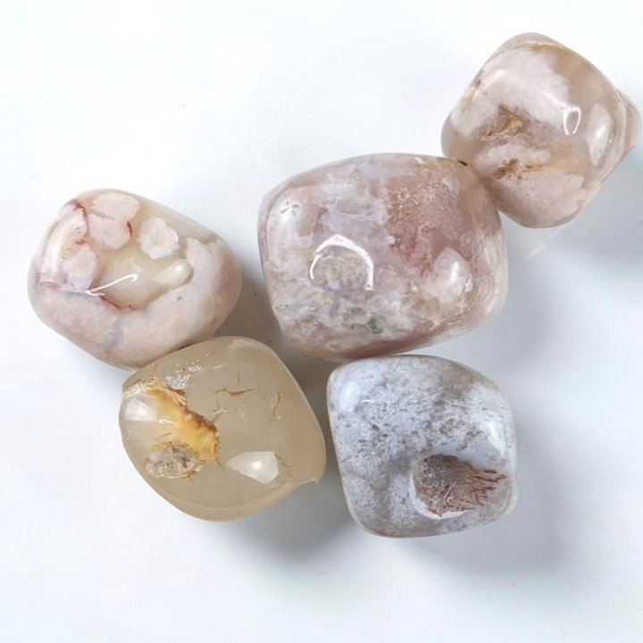 Agates en forme de fleur 