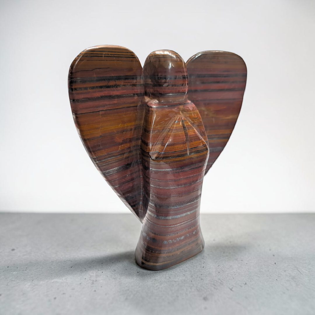 Tiger Iron Crystal Angel Carving | Tiger Iron | Grounding and Physical Stamina Support | Zen Collection Canada