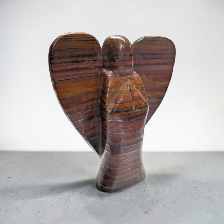 Tiger Iron Crystal Angel Carving | Tiger Iron | Grounding and Physical Stamina Support | Zen Collection Canada