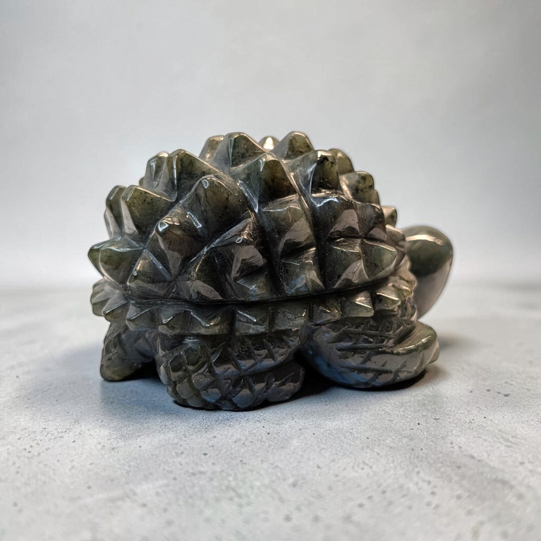Labradorite Crystal Turtle Carving
