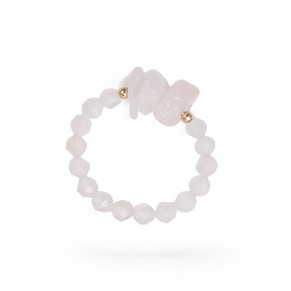 Rose Quartz Stretch Ring — Rose Quartz crystal ring — Zen Collection metaphysical store Barrie Ontario