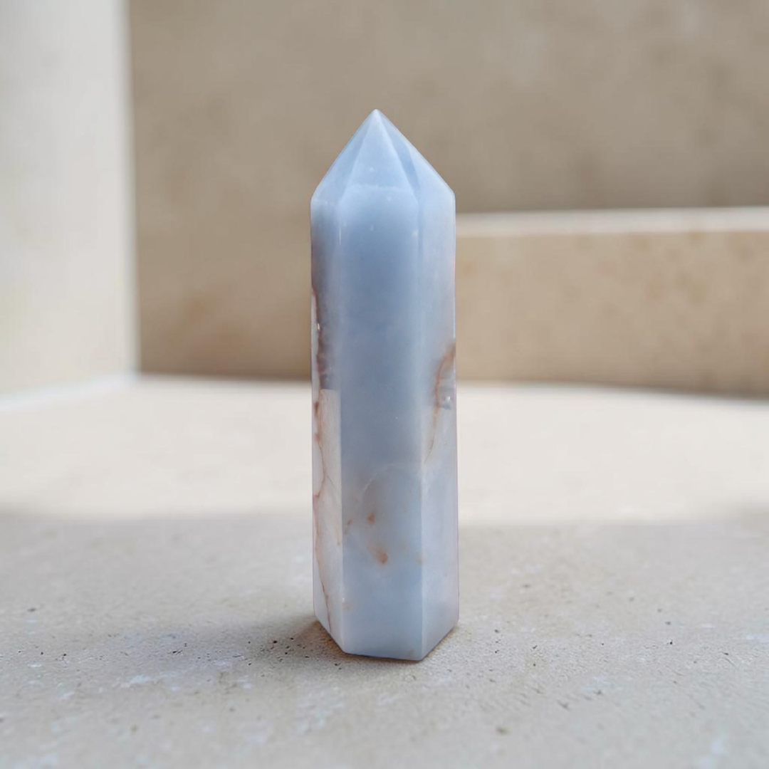 Angelite Crystal Tower