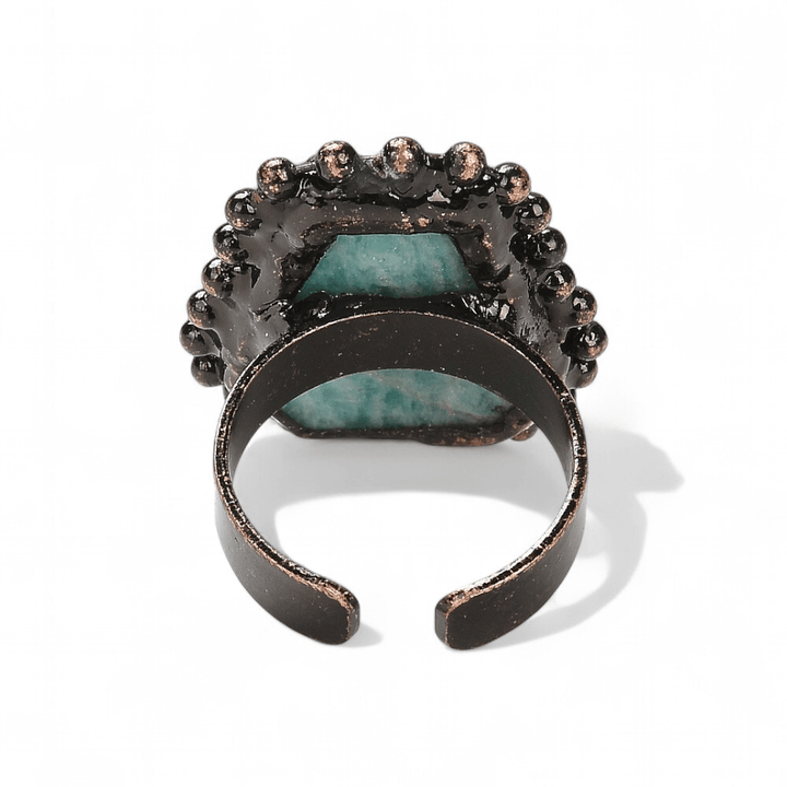 Amazonite Antique Ring — Amazonite crystal ring — Zen Collection metaphysical store Barrie Ontario