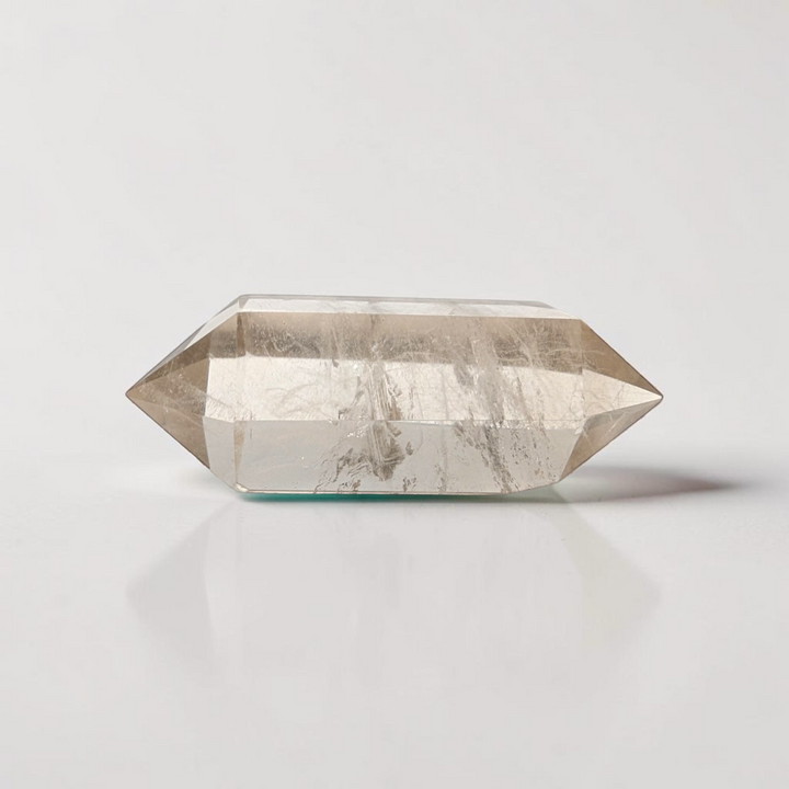 Cristal de quartz fumé biterminé