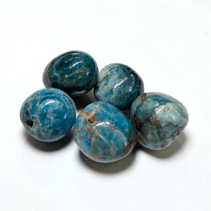 Apatite bleue en chute 