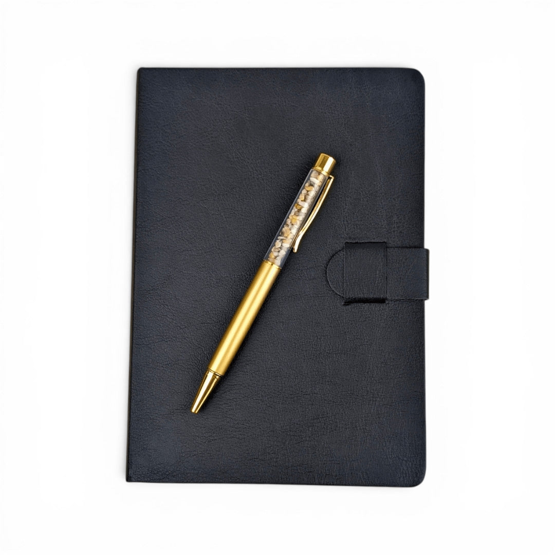 Black Vegan Leather Journal