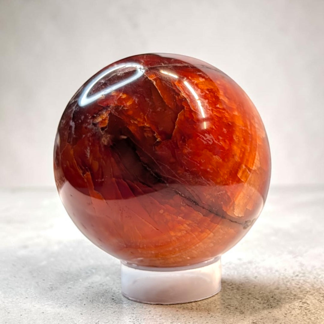 Carnelian Crystal Sphere