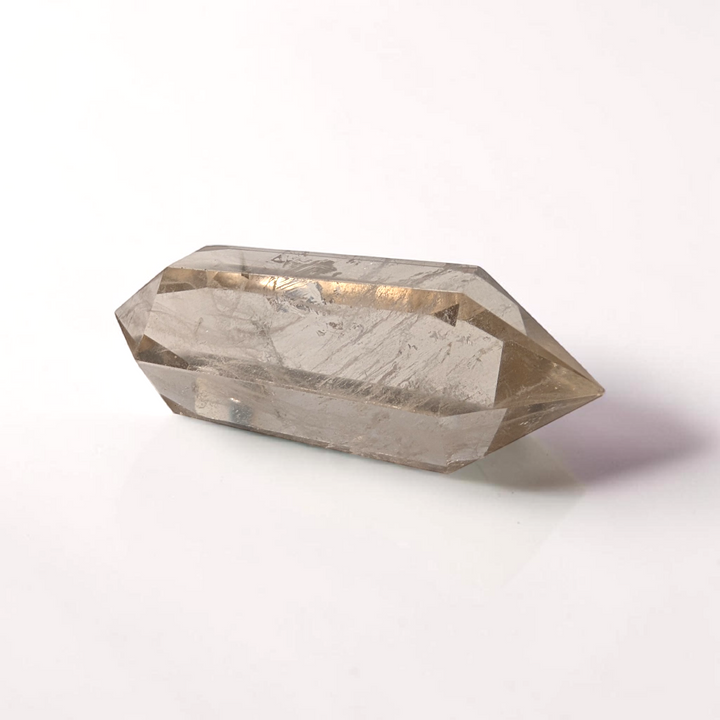 Cristal de quartz fumé biterminé