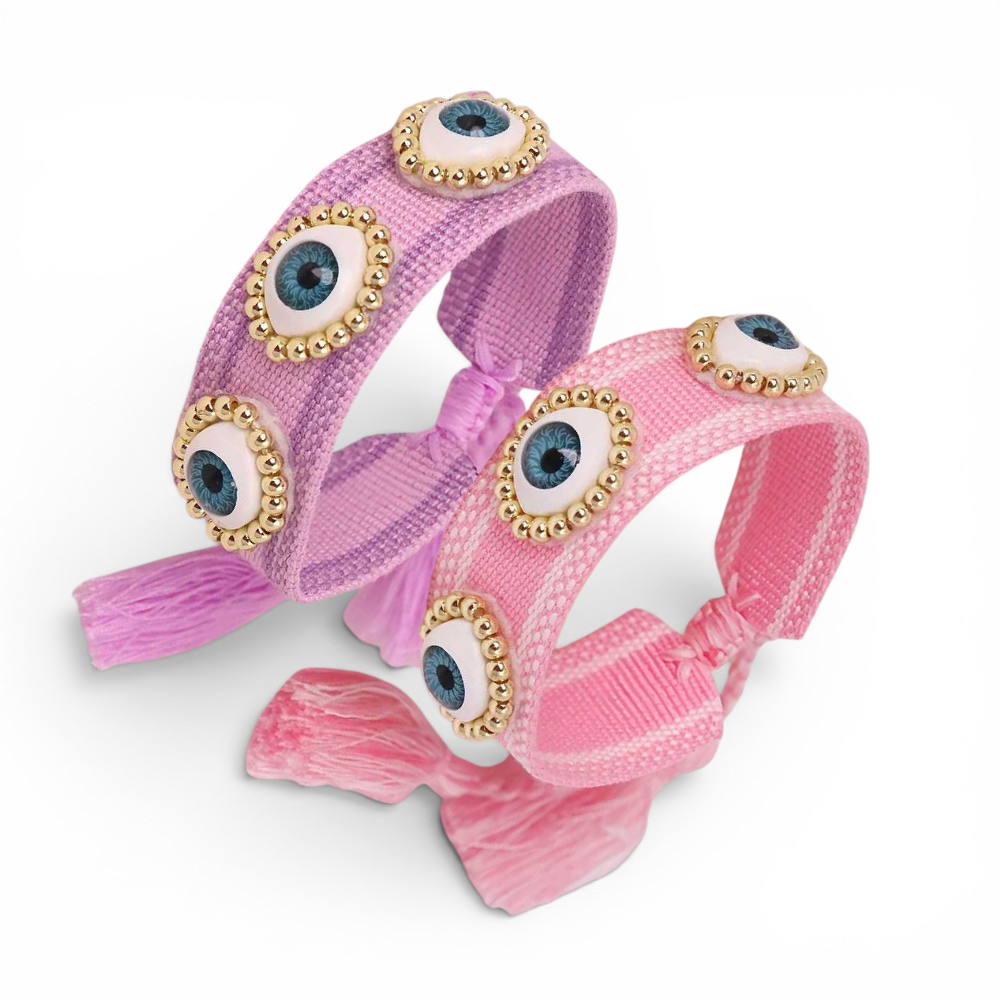Woven Evil Eye Adjustable Bracelet - View | Zen Collection Canada