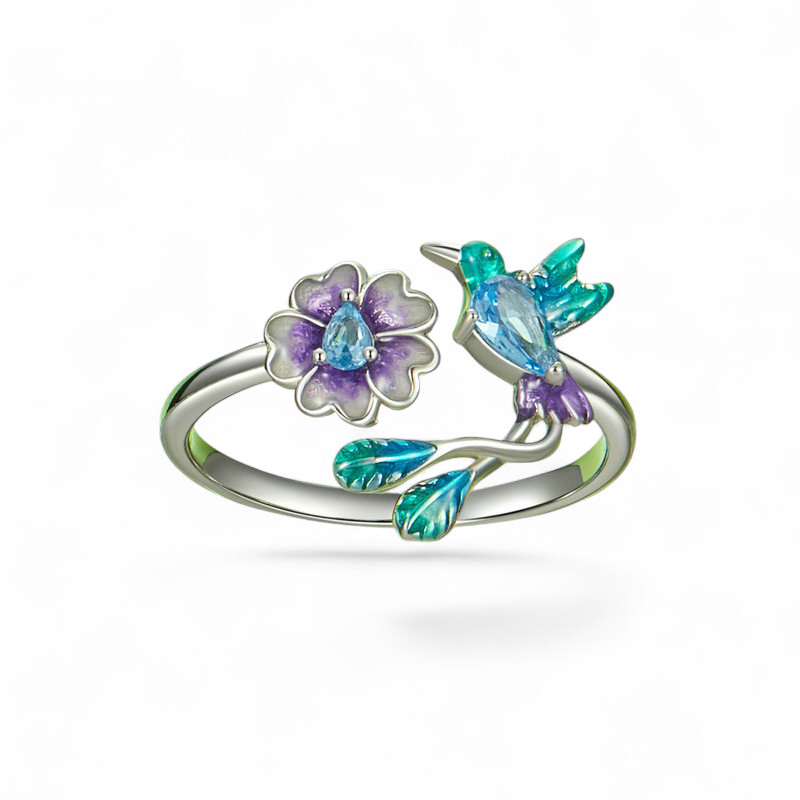 925 Sterling Silver Hummingbird Ring - View | Zen Collection Canada