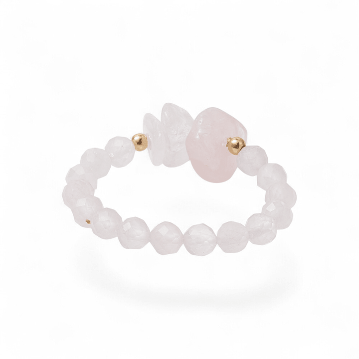 Rose Quartz Stretch Ring — Rose Quartz crystal ring — Zen Collection metaphysical store Barrie Ontario