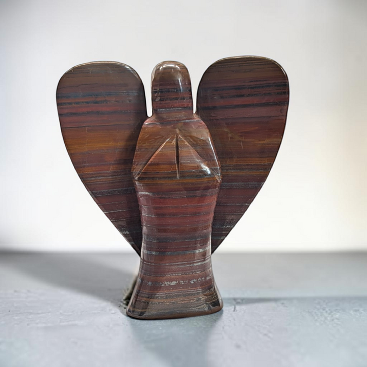 Tiger Iron Crystal Angel Carving | Tiger Iron | Grounding and Physical Stamina Support | Zen Collection Canada