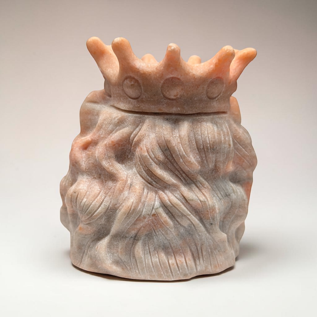 Sunstone Crystal Lion Carving