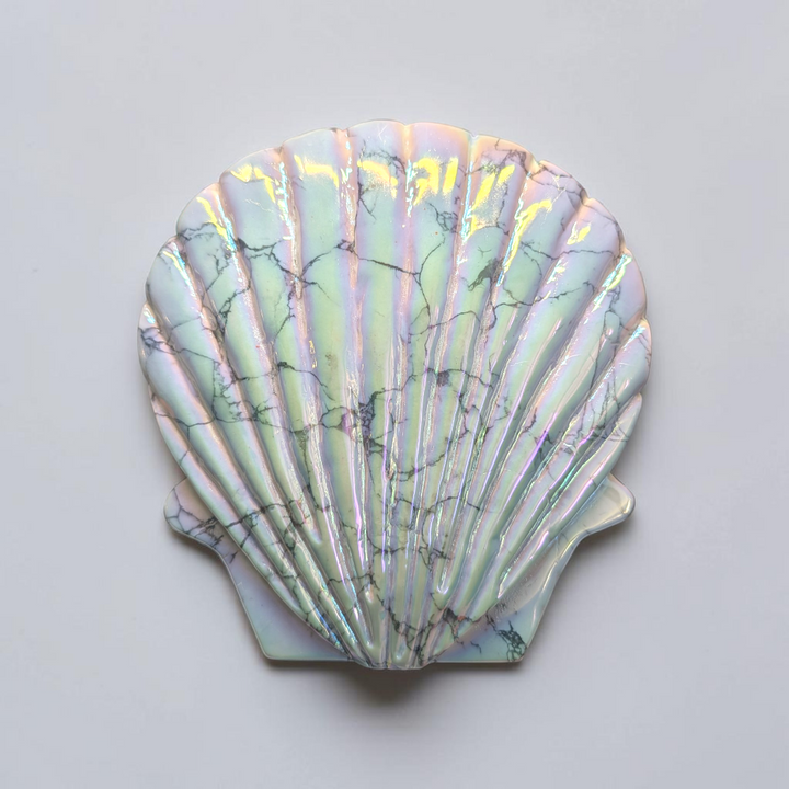 Aura Howlite Crystal Shell | Aura Howlite | Clearing Mental Chatter and Creative Blocks | Zen Collection Canada