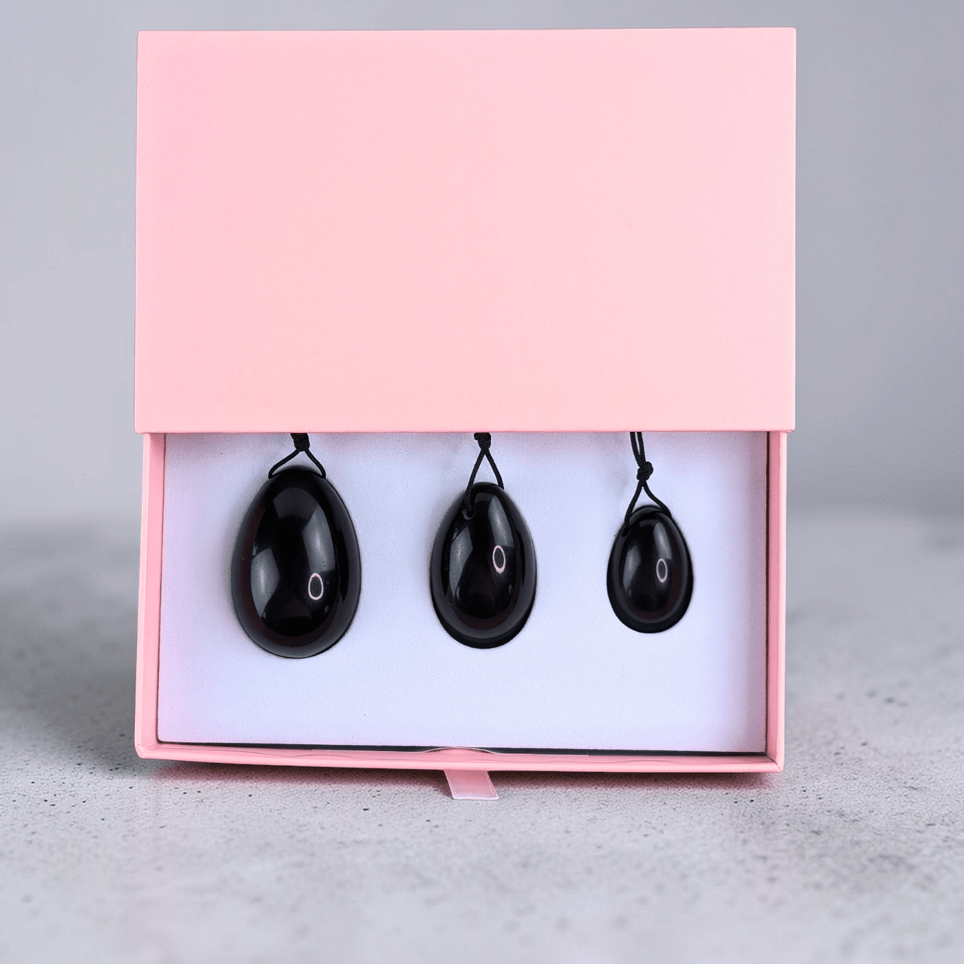 Black Obsidian Yoni Egg Set