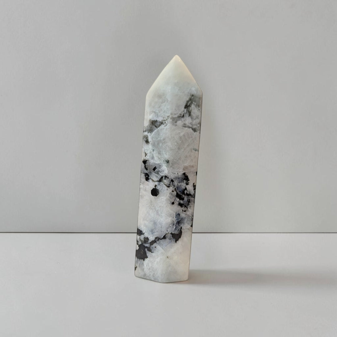 Rainbow Moonstone Crystal Tower