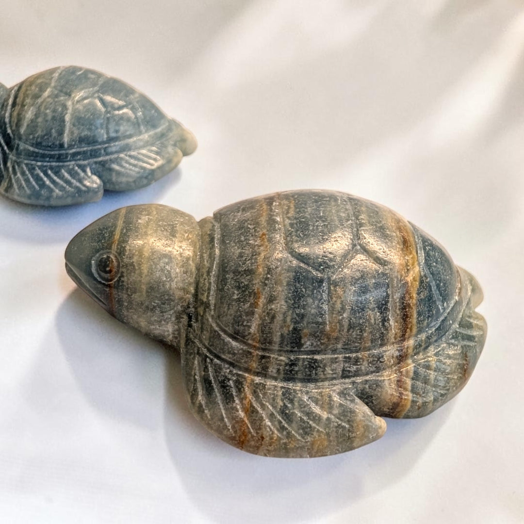 Blue Onyx Crystal Turtles