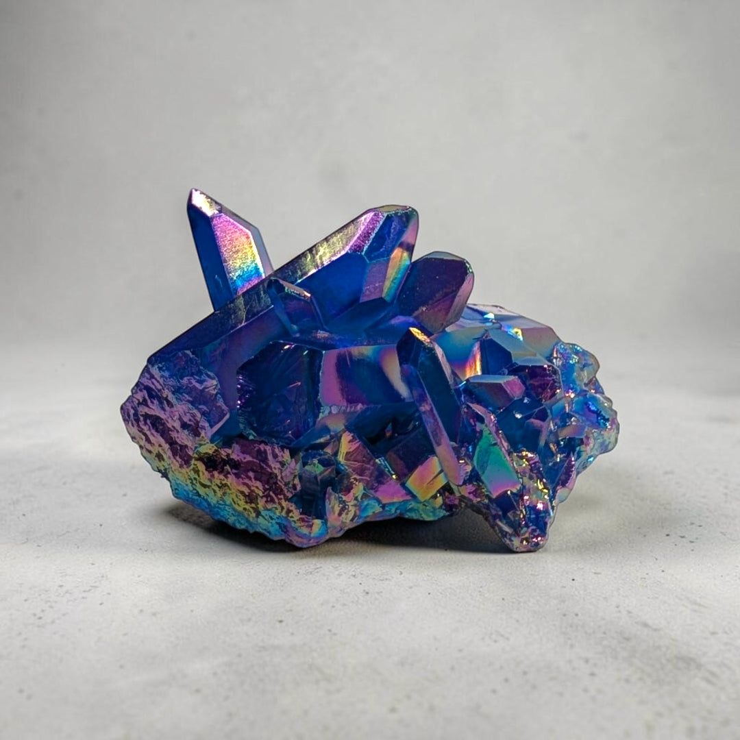 Blue Aura Quartz Crystal Point