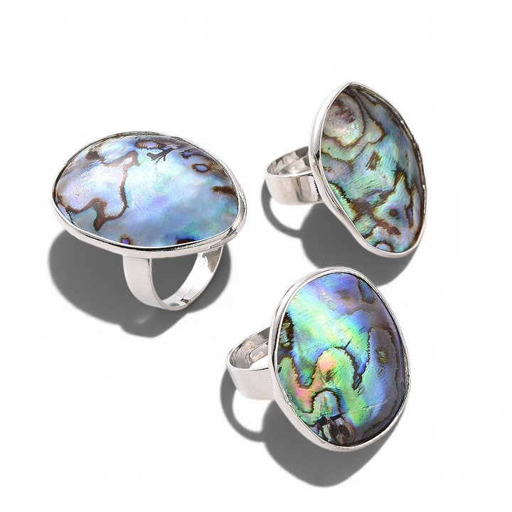 Natural Shell Adjustable Ring - View 5 | Zen Collection