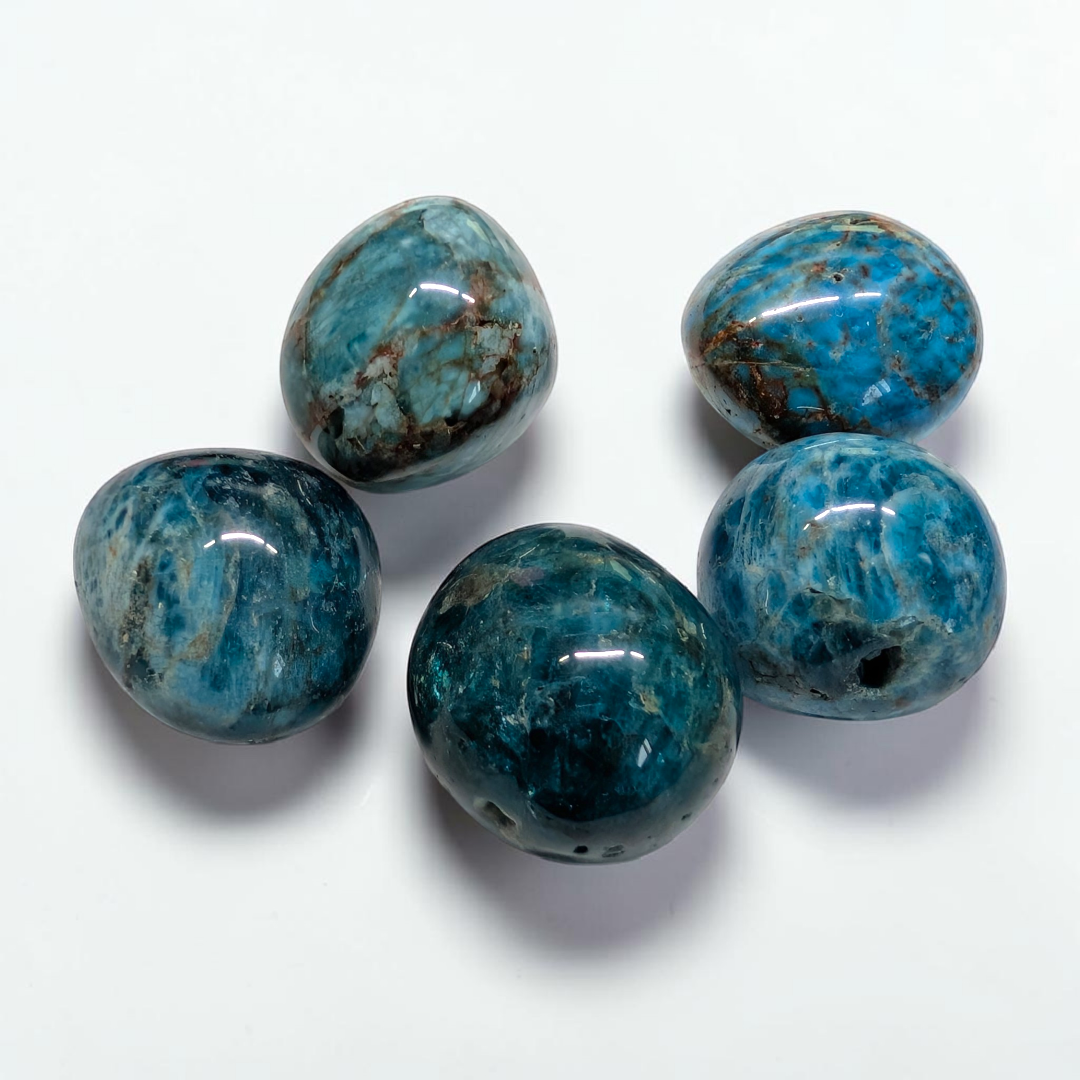 Apatite bleue en chute 