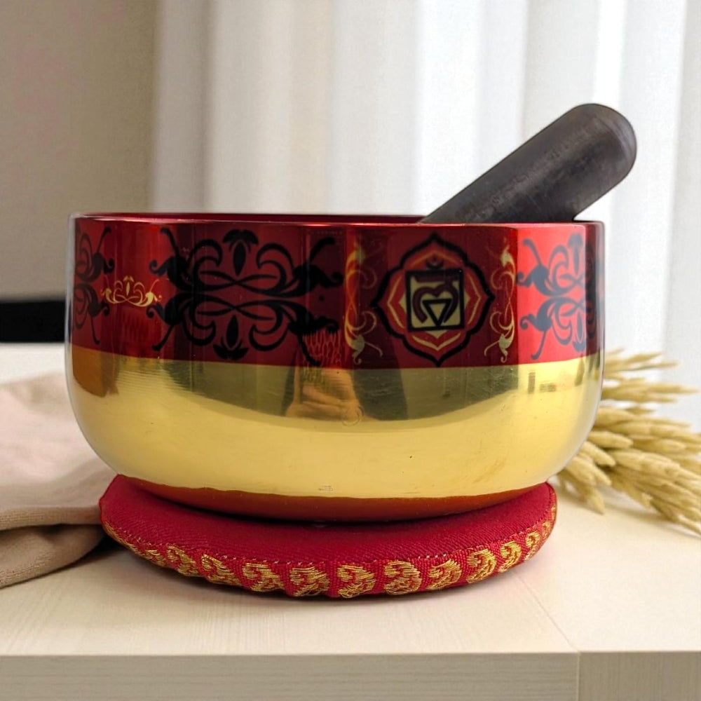 Red Root Chakra meditation bowl available at zen collection crystal shop near me