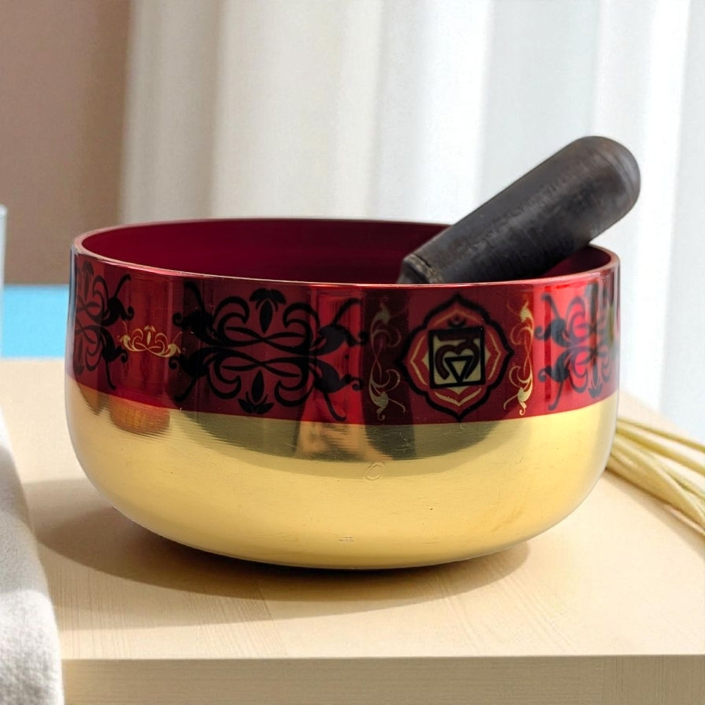 Red Root Chakra meditation bowl available at zen collection crystal shop near me