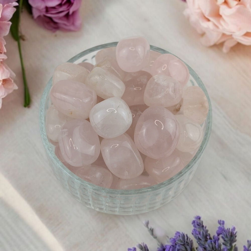 palm-sized rose quartz for compassion rituals