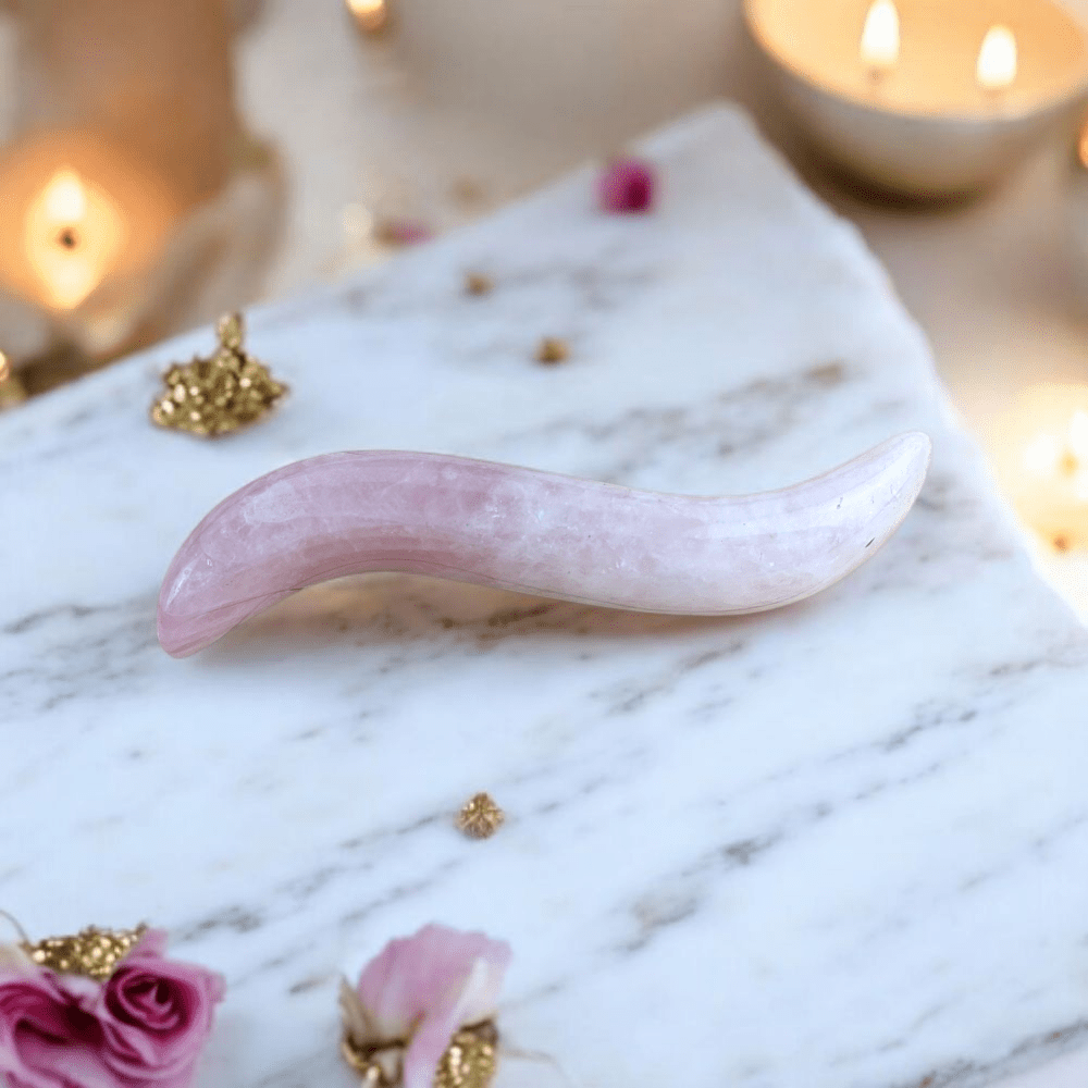 Rose Quartz crystal yoni massager