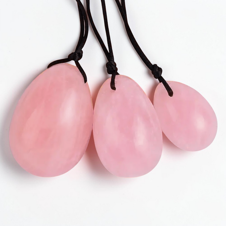 Shop high quality rose quartz yoni egg set in-store or online now at Zen Collection Metaphysical Store Canada 