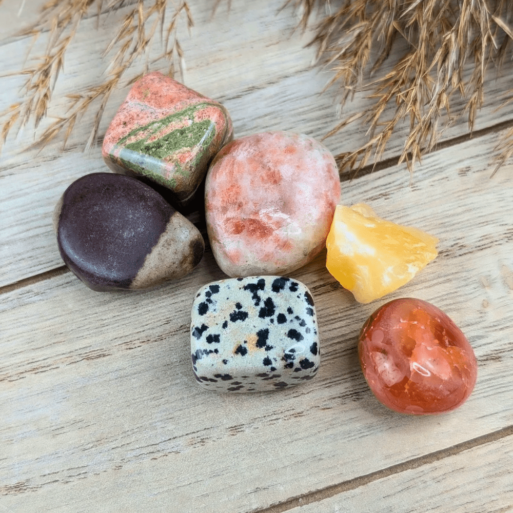 Ensemble de cristaux pour le chakra sacré 