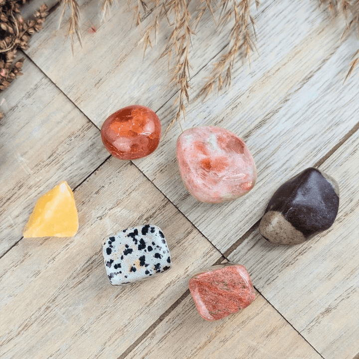 Ensemble de cristaux pour le chakra sacré 