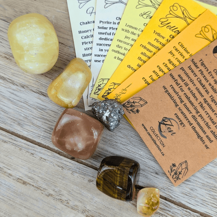 Solar Plexus Chakra Crystal Set will balance this energy center , improving self confidence and determination to overcome challenges 