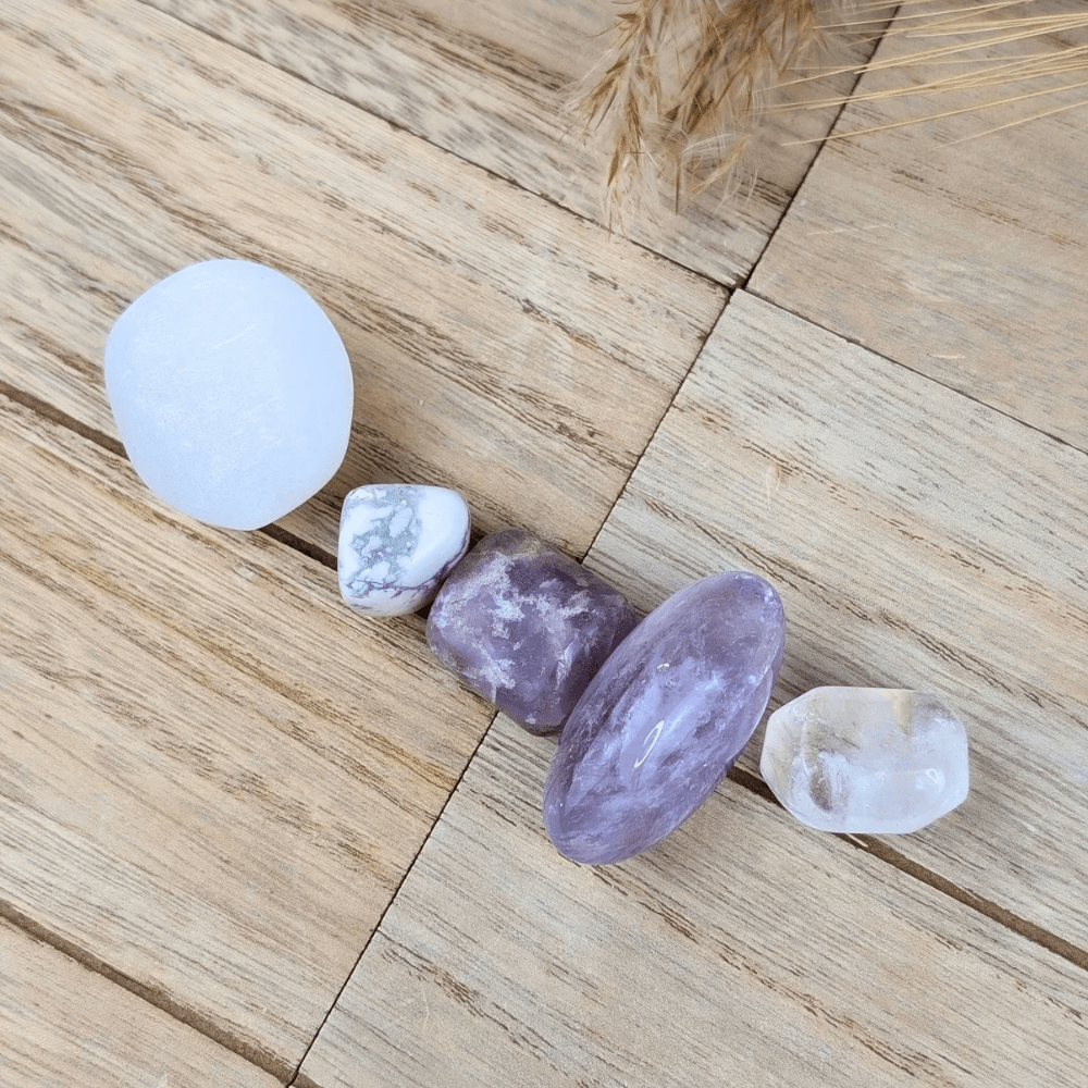 Ensemble de cristaux pour le chakra de la couronne