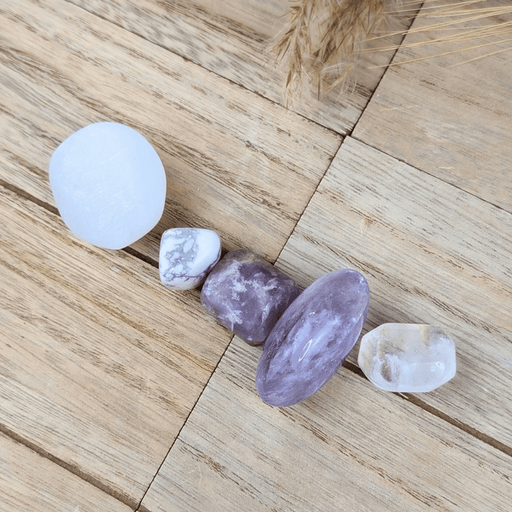 Ensemble de cristaux pour le chakra de la couronne