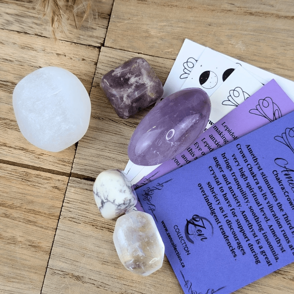 Ensemble de cristaux pour le chakra de la couronne