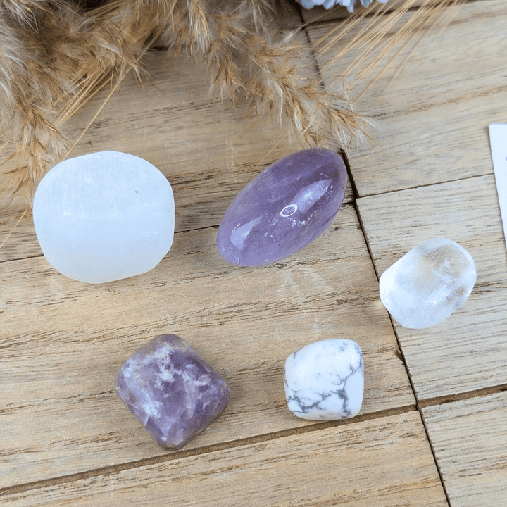 Ensemble de cristaux pour le chakra de la couronne