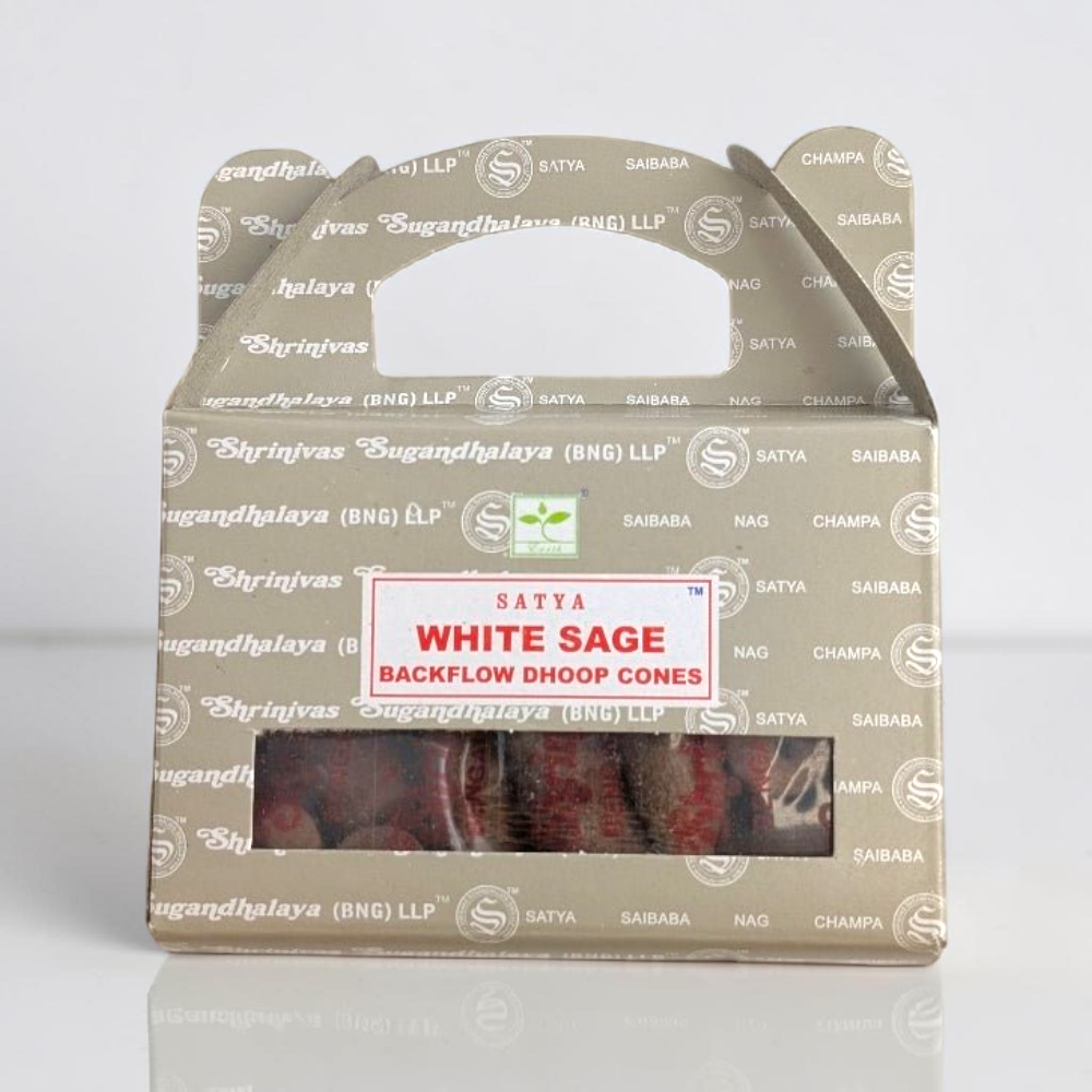 Satya White Sage Backflow Dhoop Cones – Buy Satya Incense Online | Meditation Store Canada