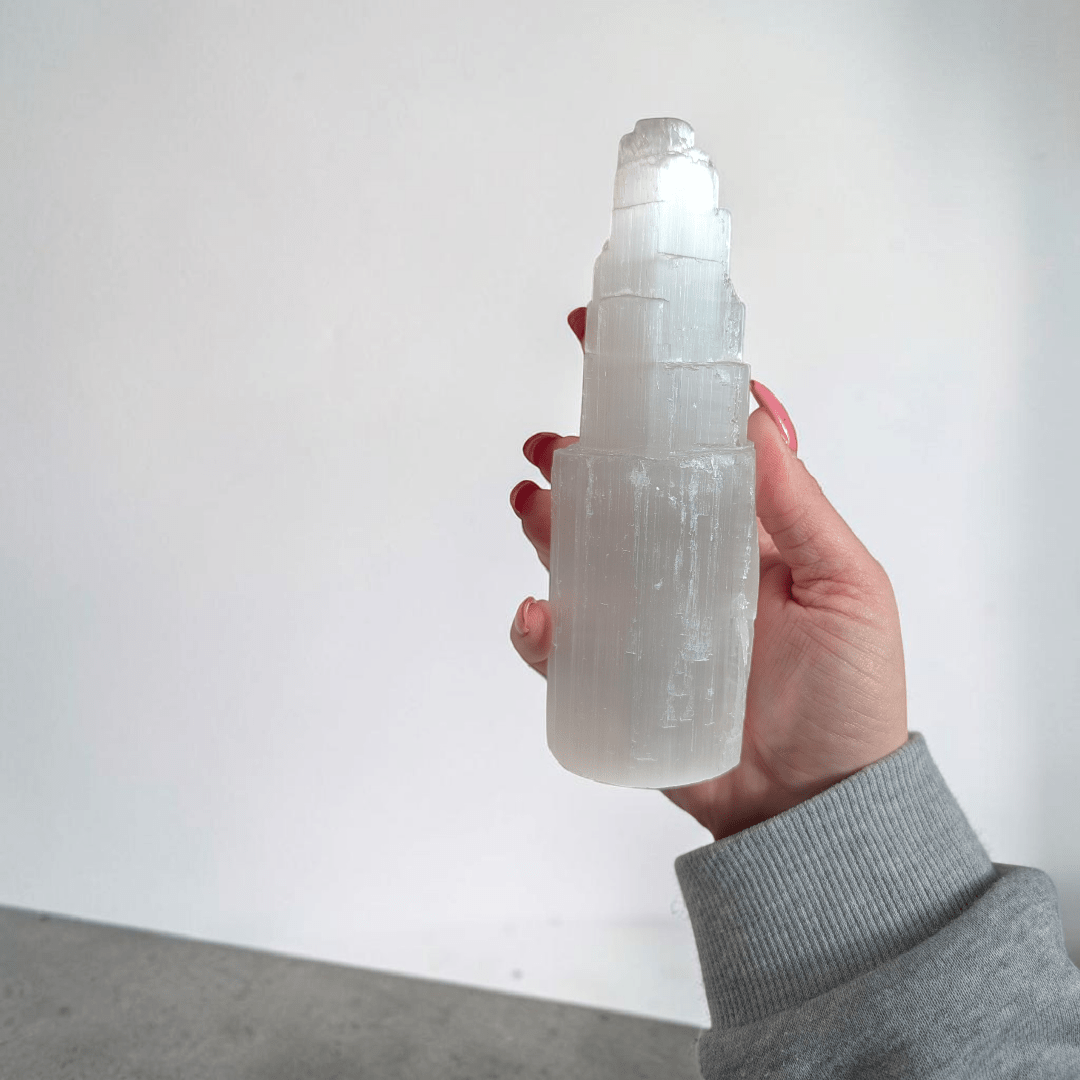 crown chakra crystal like selenite energy cleansing stone available at Zen Collection Metaphysical Store Canada