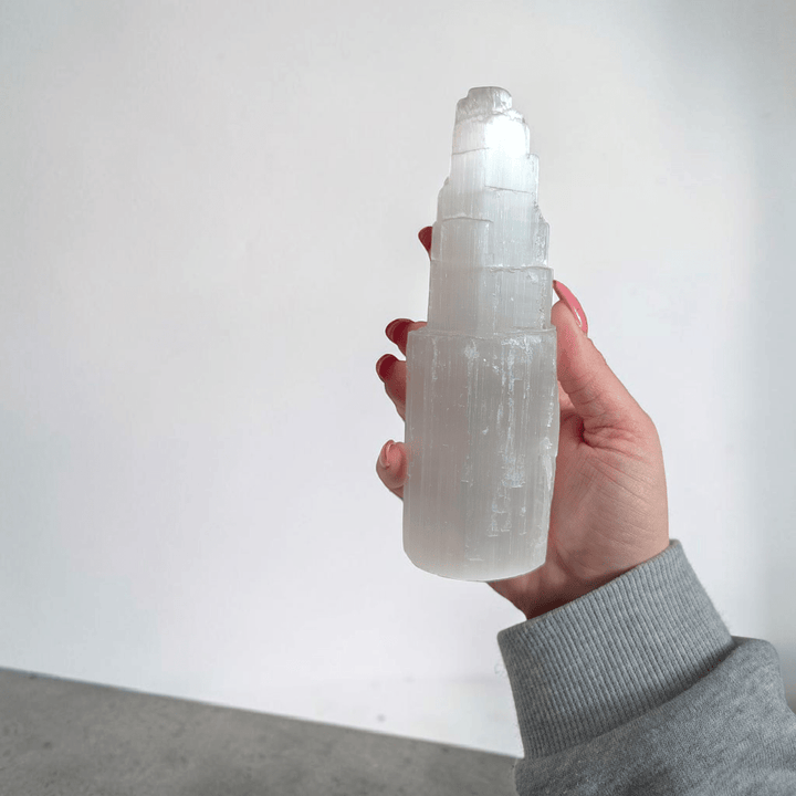 crown chakra crystal like selenite energy cleansing stone available at Zen Collection Metaphysical Store Canada