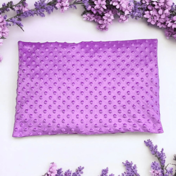 washable purple minky lap pad
