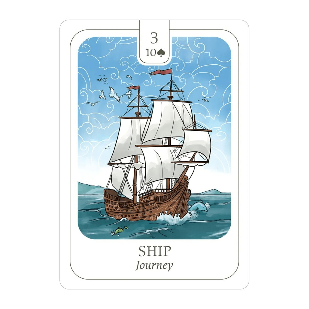 Ship card (3) from the Simplicity Lenormand