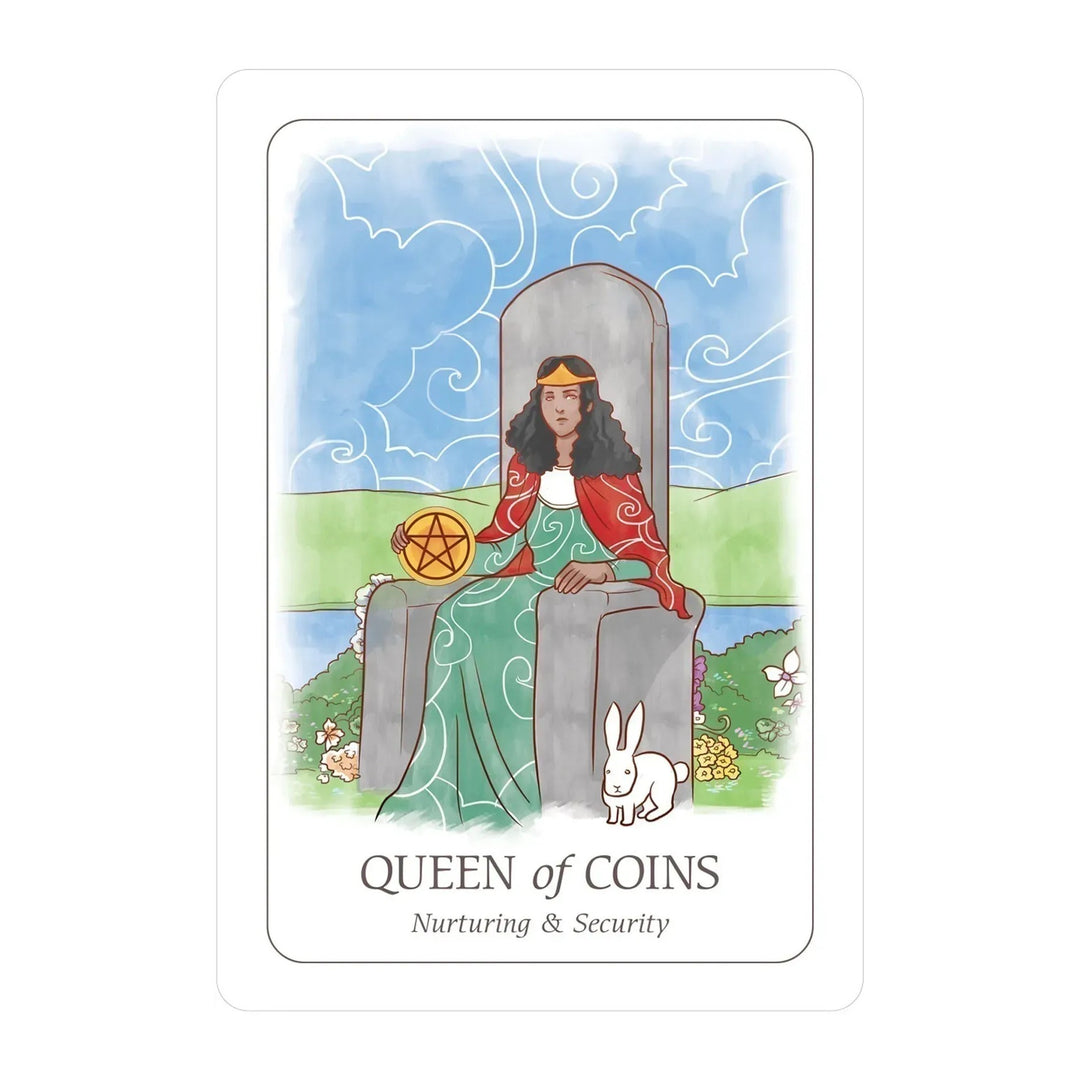Queen of Coins card from the Simplicity Tarot