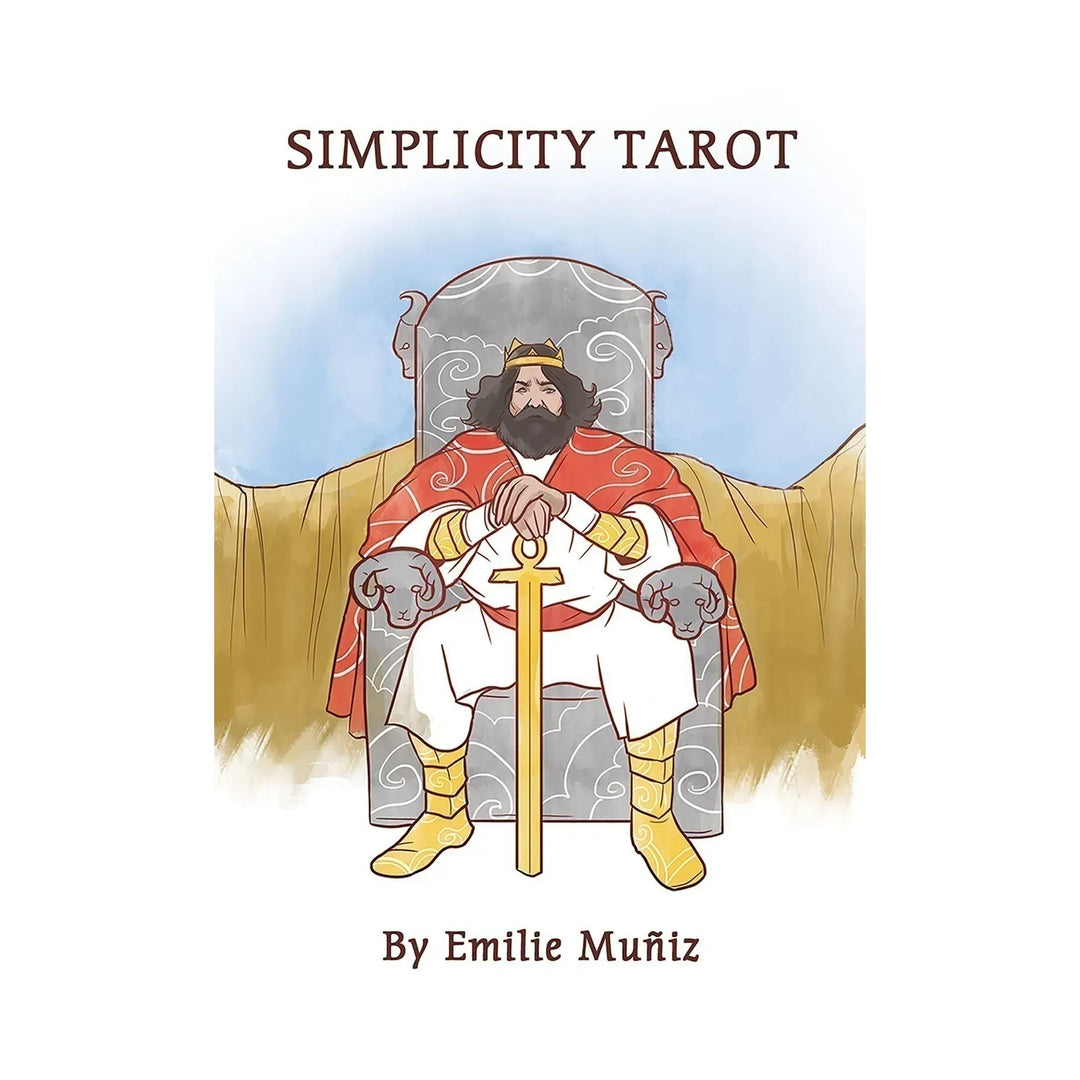 Guidebook cover for the Simplicity Tarot by Emilie Muñiz